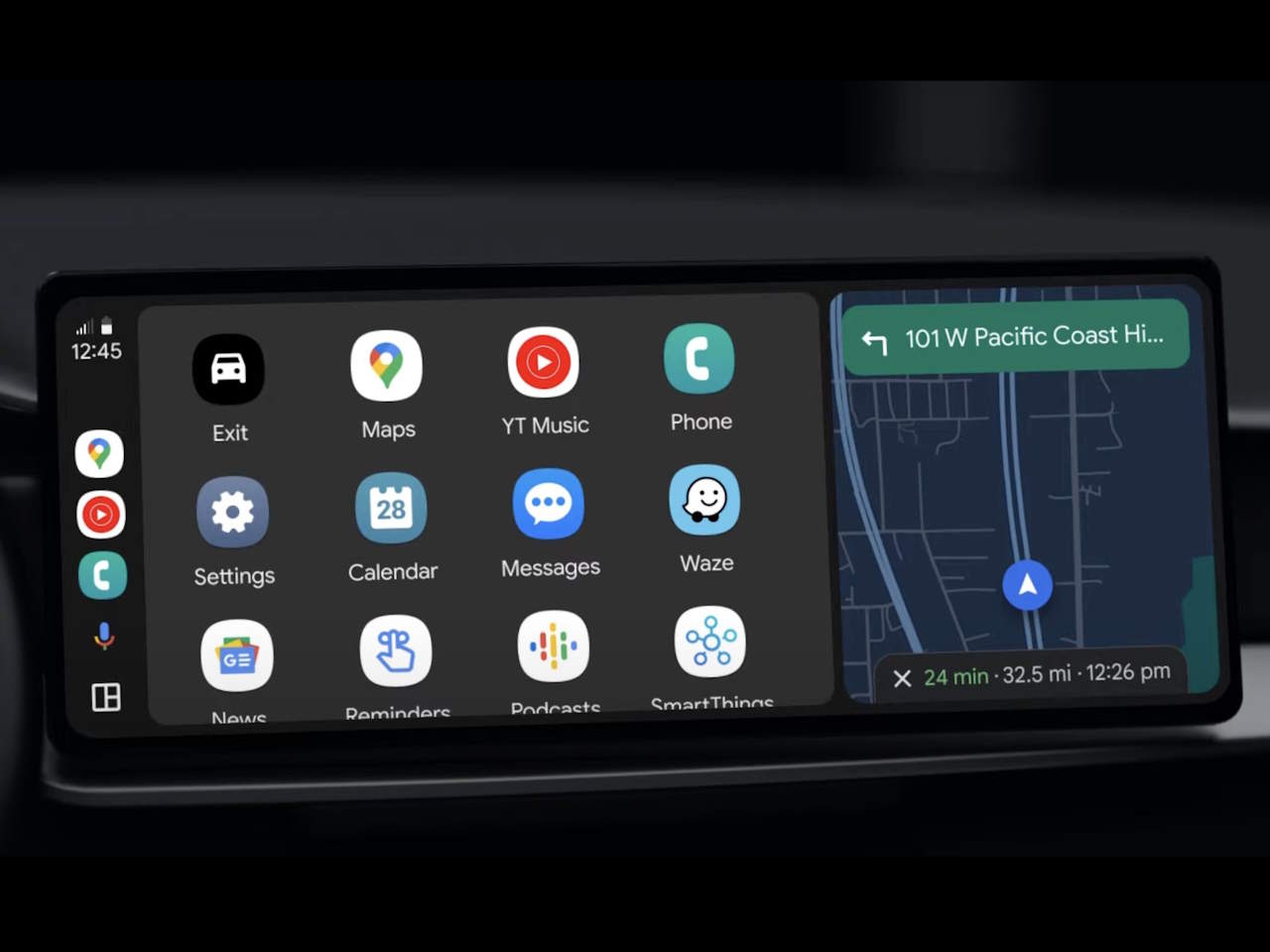 Os cones na nova verso do Android Auto devem espelhar os mesmo do celular do usurio